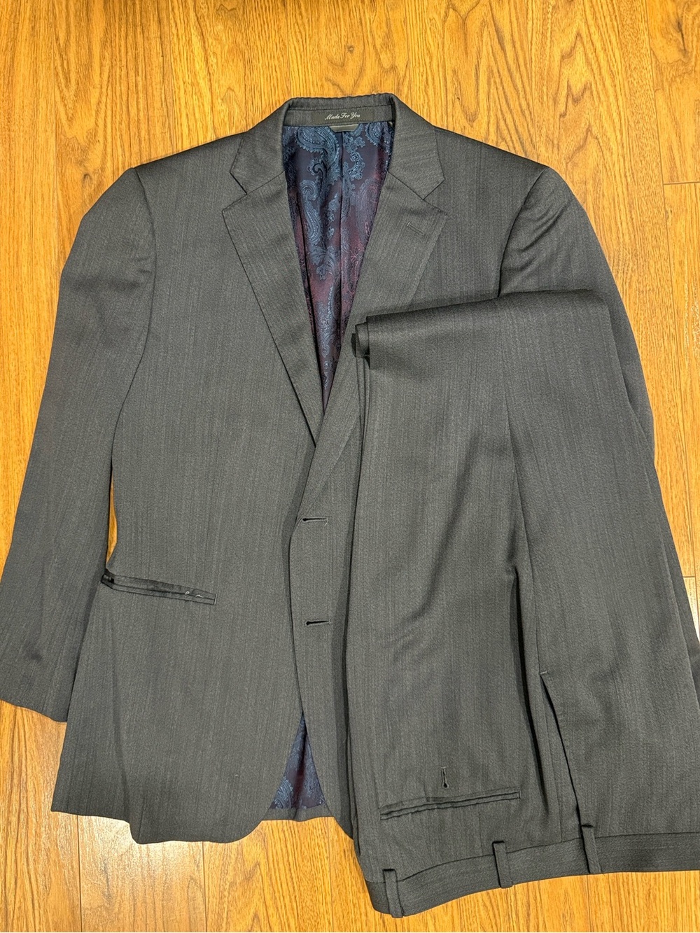 Indochino Charcoal Gray Two-Piece Suit Blazer & Pants